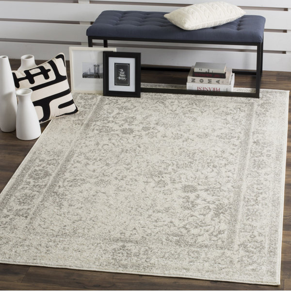 Aiken Ivory/Silver Area Rug & Reviews Birch Lane